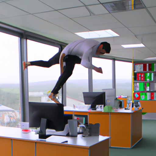 the office parkour gif